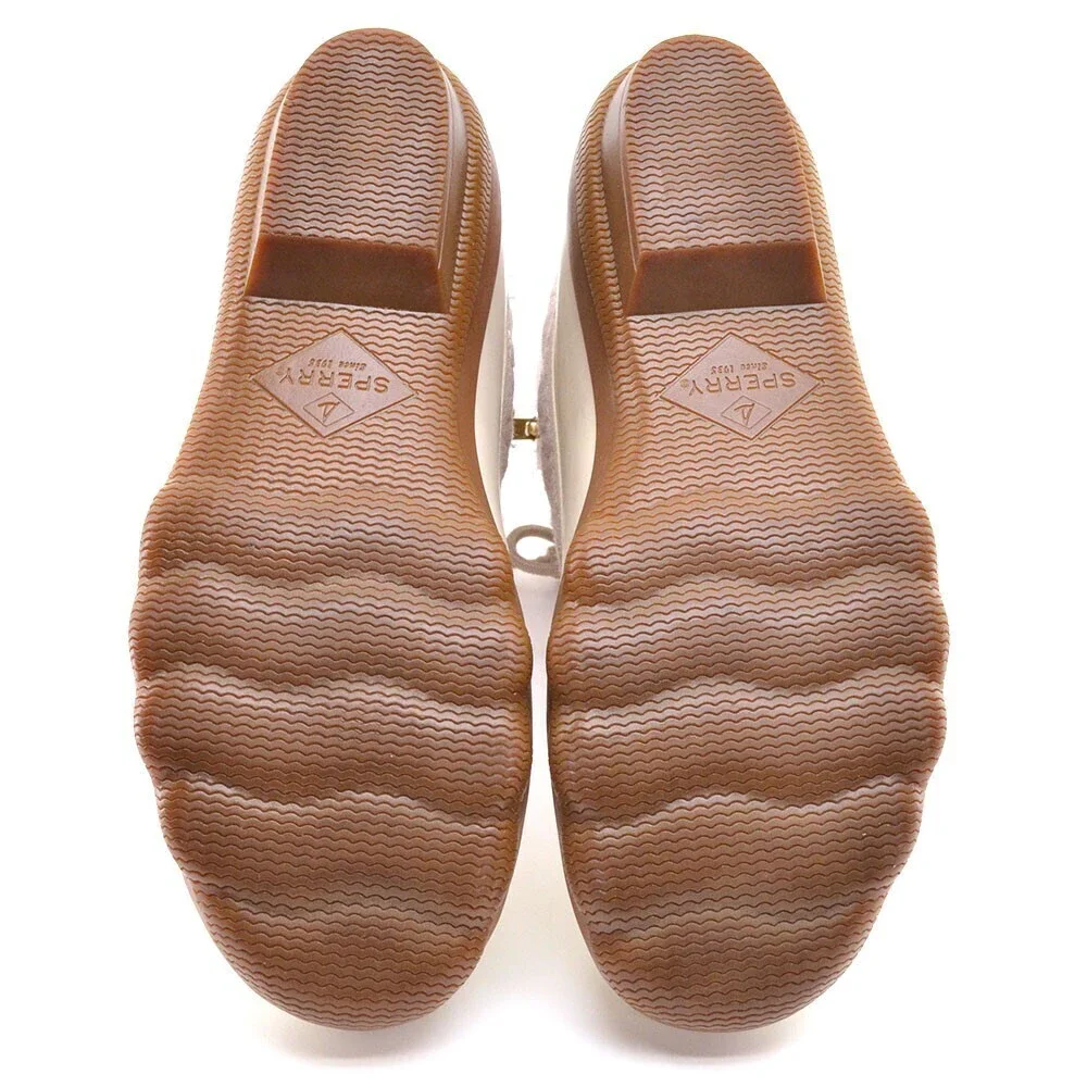 Sperry Syren Gulf Off White Wool Quilt Duck Boot 39 / 8
